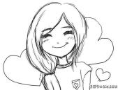 铅笔画二次元小姐姐图片,描绘青春的梦幻小姐姐